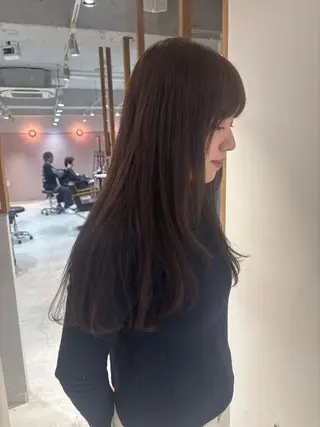 ロング カラー mei｜顔まわり ×透明感カラーのヘアスタイル
