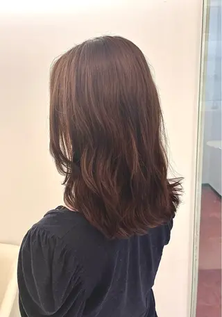 ロング コテ巻き風パーマ 藤澤　知彌のヘアスタイル