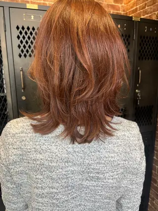 ミディアム カラー パーマ ヘアアレンジ メンズ キッズ ネイル マツエク・マツパ アイブロウ times salon名駅所属・久木原 ゆりのヘアスタイル