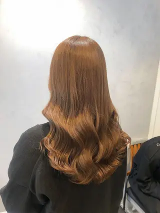 ロング カラー 🌷韓国顔周りカット ×艶カラーaki🌷のヘアスタイル