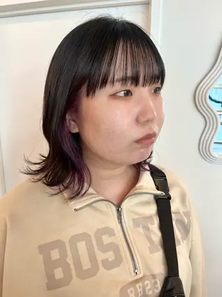 ミディアム カラー レイヤーカット/韓国 ヘア/ honokaのヘアスタイル