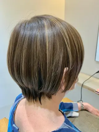 ショート カラー 縮毛矯正×艶カラー /中村勇太のヘアスタイル