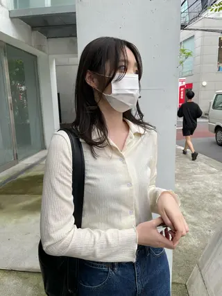 ロング カラー ヘアアレンジ 小顔レイヤー×コンパ クトボブ/林隆平のヘアスタイル