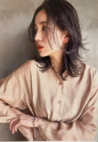 ミディアム カラー クドウレイ fifth渋谷のヘアスタイル