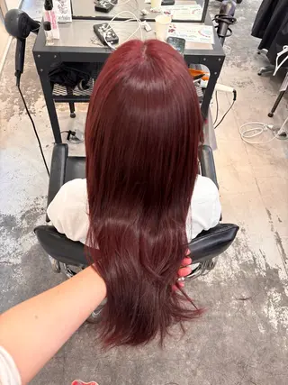 ロング カラー HIKARI🐈‍⬛ ハイトーン×デザインのヘアスタイル