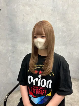 セミロング カラー エクステ&"盛れる" 艶髪✨SYURIのヘアスタイル