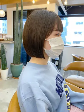 ミディアム ♥️ボブ韓国風ヘア ♥️久保田夢美のヘアスタイル