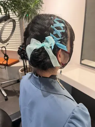 ミディアム ヘアアレンジ 顔まわり/暖色 可愛い特化🎀ゆうなのヘアスタイル