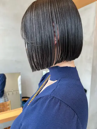 ミディアム ボブ&透明感カラー ♡TOMOEのヘアスタイル
