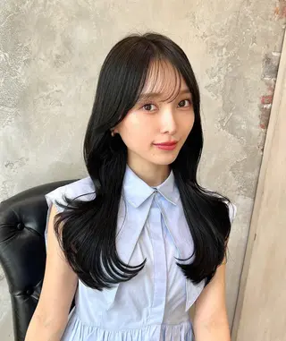 ロング 🧡くびれヘア/前髪 顔周り🧡久原結衣のヘアスタイル