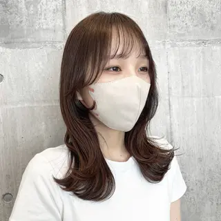 セミロング カラー channel所属・Natsumi ❤︎のヘアスタイル