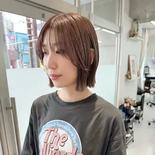 ミディアム 会田有紀 /切りっぱなしボブのヘアスタイル