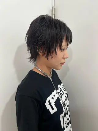 ショート 💥ウルフカット デザインあんな💥のヘアスタイル
