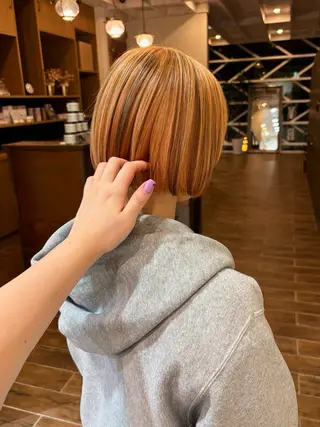 ミディアム カラー ハイトーン/デザイン カラー/るいのヘアスタイル