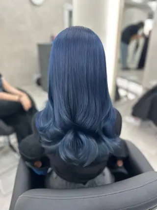 セミロング カラー なんば/透明感カラー 韓国ヘア/田之上千尋のヘアスタイル