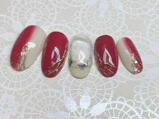 ネイル 痛ネイル/ワンホン/ フィルイン/長さだしのネイルデザイン