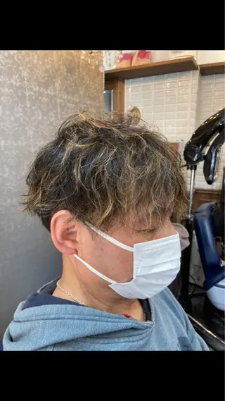 パーマ メンズ ルピナス中田店長 山口大地のヘアスタイル