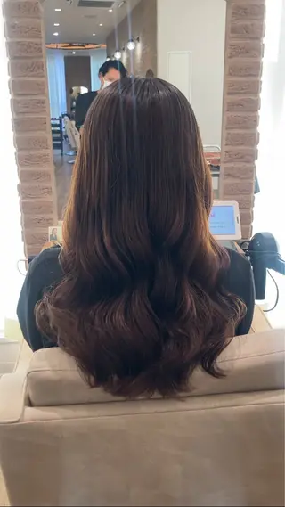 ロング アクロ梅田所属・コテ巻き風デジパ職人 中川ジョニーLaboのヘアスタイル