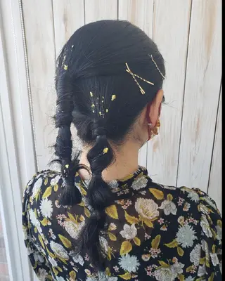 セミロング ヘアアレンジ 福島 優花のヘアスタイル