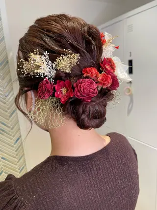 ヘアアレンジ ubu share salon所属・鈴村緋女／ヘアセット ／耳ツボジュエリーのその他イメージ