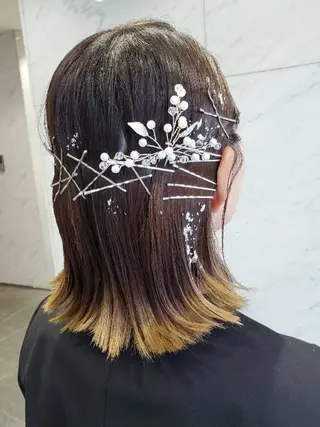 ミディアム ヘアアレンジ bei licoldo所属・仁科 美乃里のヘアスタイル