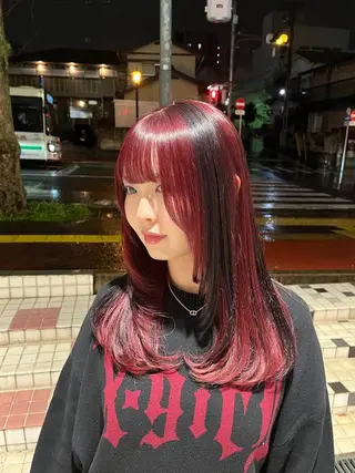 ミディアム カラー 駒野 晃のヘアスタイル