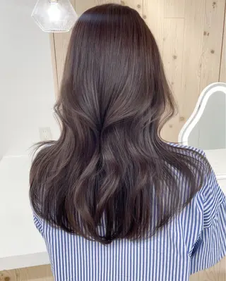 ロング カラー 新宿/韓国ヘア/ 髪質改善ストレートのヘアスタイル