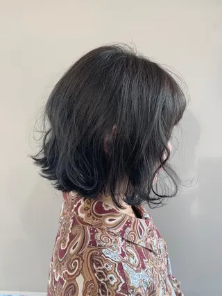 ミディアム カラー パーマ ヘアアレンジ 加藤 綾華のヘアスタイル