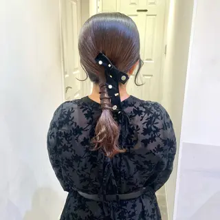 ヘアアレンジ ハイトーンカラー/ 長さだし🐇きょうかのヘアスタイル