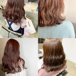 セミロング カラー メンズ 🎀暖色カラー🎀 ♡yurika♡のヘアスタイル
