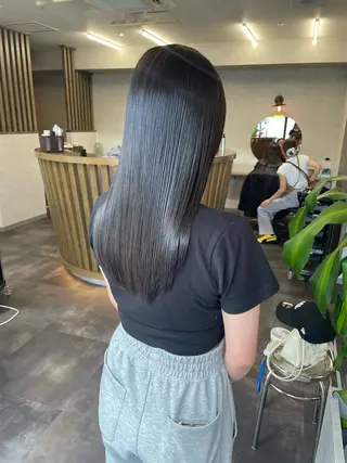 ロング 【髪質改善】 【酸性ストレート】のヘアスタイル