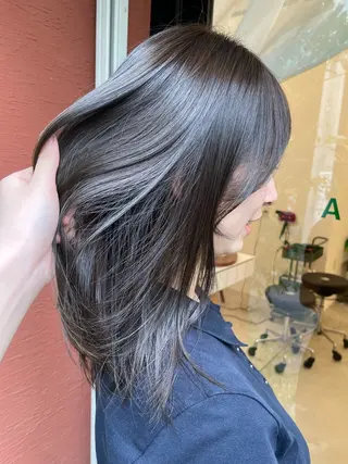 セミロング 韓国風パーマ/ヘア セット/店長みづきのヘアスタイル