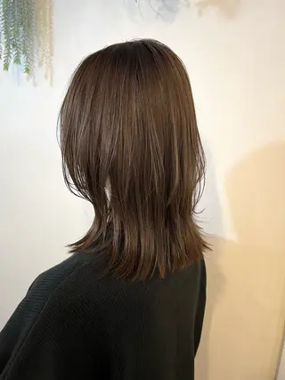 ミディアム カラー Sherry/R 三川町 ayakaのヘアスタイル