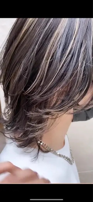 メンズ 透明感ブリーチ/ メンズパーマのヘアスタイル