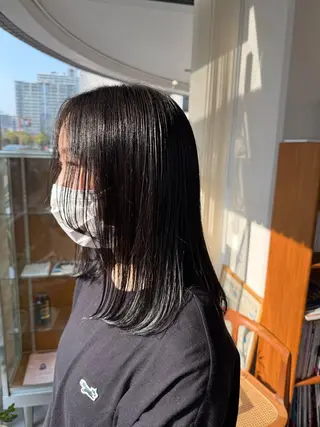 ミディアム カラー まなみ/ PORT SALONのヘアスタイル