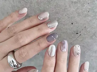 ネイル Shis_🦄shi 韓国風キラキラネイルのネイルデザイン