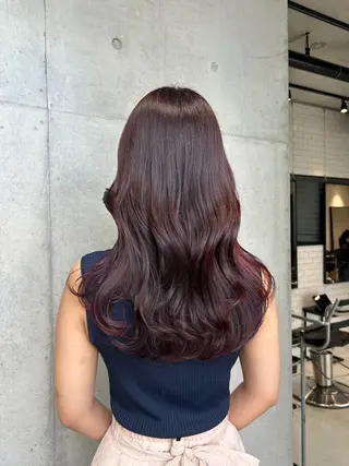 ロング カラー ヘアアレンジ 🍎艶モテカラー🍎 カリンのヘアスタイル