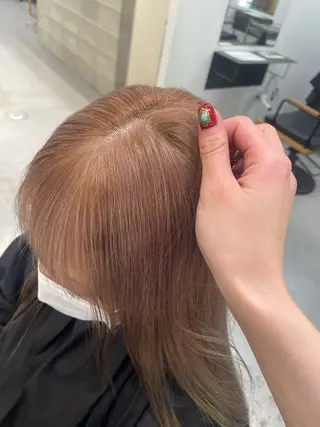 セミロング カラー カットモデル/ ハイトーン/ゆうあのヘアスタイル