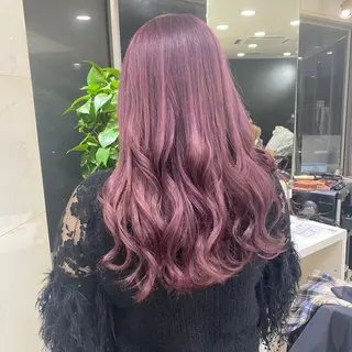 セミロング カラー 艶髪ハイトーン特化 梅田美容室SLYのヘアスタイル