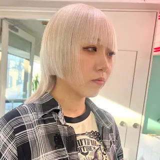 ショート カラー ヘアアレンジ キッズ 🧨ブリーチー×ボブ レイヤー💎じゅえるのヘアスタイル