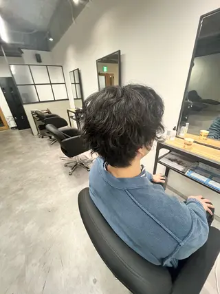 ショート パーマ ヘアアレンジ メンズ 松下 倫子のヘアスタイル