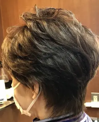 ショート パーマ カラー ネオヘアー東三国所属・まつい ななえのヘアスタイル