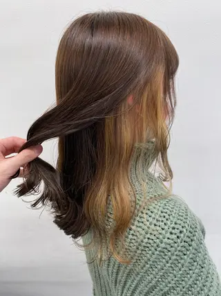 ミディアム カラー レイヤー/韓国❣️ 髪質改善/亘紘輝のヘアスタイル