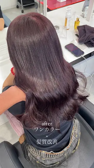 ロング カラー エフェクトブリーチ／ レイヤーカット／翔のヘアスタイル