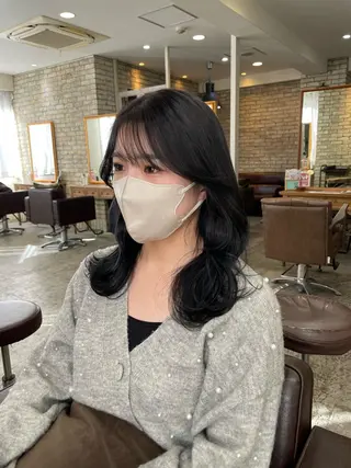 ミディアム カラー ヘアアレンジ 髪質改善特化 🫧松野力也のヘアスタイル