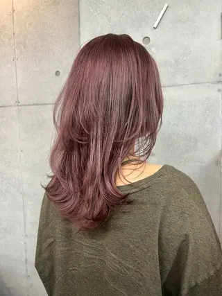 ロング カコ/レイヤーカット ヘアアレンジのヘアスタイル