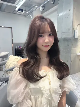 ロング カラー yui🎀透明感 ベージュカラー／博多のヘアスタイル