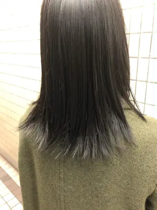 ミディアム カラー パーマ美容師 hanaのヘアスタイル