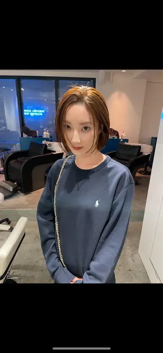 ショート カラー スパイラルパーマ 🌐hina⭐️のヘアスタイル