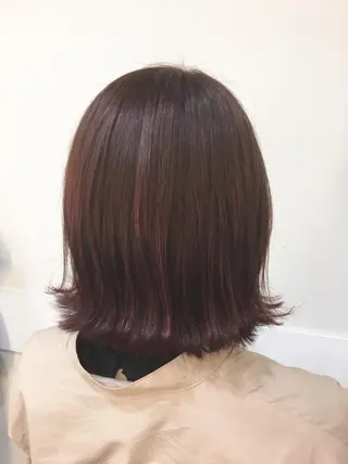 ミディアム カラー 髪質改善 頭身浴/ 中田のヘアスタイル